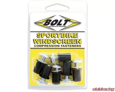 Bolt Motorcycle Windscreen Fasteners 6 Pack - 2009-WSF