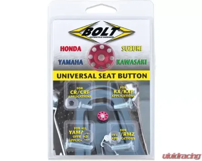 Bolt Motorcycle Anodized Seat Button For Honda | Suzuki | Yamaha | Kawasaki Off-Road Models - BMH-SB