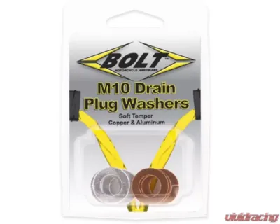 Bolt Motorcycle Crush Washers 10X18MM 5 Aluminum & 5 Copper - 10/Pack - DPWM10.18-10