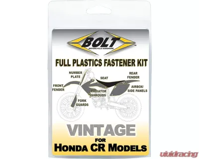 Bolt Motorcycle Full Plastic Fastener Honda CR 125R | 250R 1997-1999 - HON-9799105