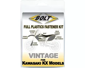 Bolt Motorcycle Full Plastic Fastener Kawasaki KX250/KX125 1988-1989 | KX500 1988-2004