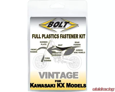 Bolt Motorcycle Full Plastic Fastener Kawasaki KX250 | KX125 1998-2002 - KAW-9802105