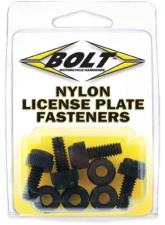 Bolt Motorcycle Black License Plate Bolts and Nuts 4/Pack                                     - LPFNYLON - Image 2