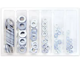 Bolt Motorcycle Flat Washer Assortment 120 Piece Kit
