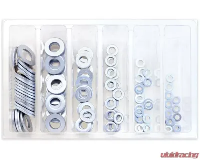 Bolt Motorcycle Flat Washer Assortment 120 Piece Kit - SV-FLWSH