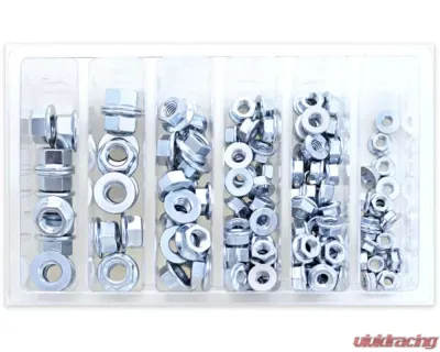 Bolt Motorcycle Flange Nut Assortment 140 Piece Kit - SV-FNUT