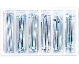 Bolt Motorcycle 3 - M6 8MM Hex Flange Bolt Assortment 60 Piece Kit