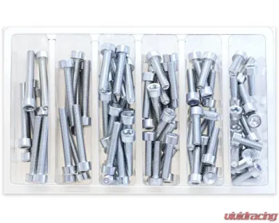 Bolt Motorcycle Smooth Socket Head Allen Bolt Assortment 80 Piece Kit - SV-M6SOCKET