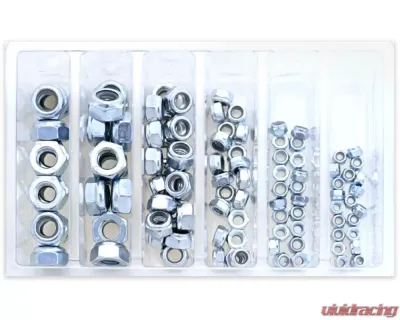 Bolt Motorcycle Nylon Locking Nut Assortment 100 Piece Kit - SV-NYLOCK