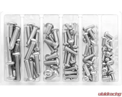 Bolt Motorcycle Button Head Allen Bolt Assortment 90 Piece Kit - SV-BHM6M8