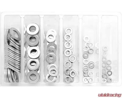 Bolt Motorcycle Flat Washer Assortment 120 Piece Kit - SV-FLWSH