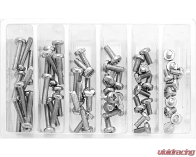 Bolt Motorcycle M6 Pan Head Phillips Assortment 120 Piece Kit - SV-M6PAN