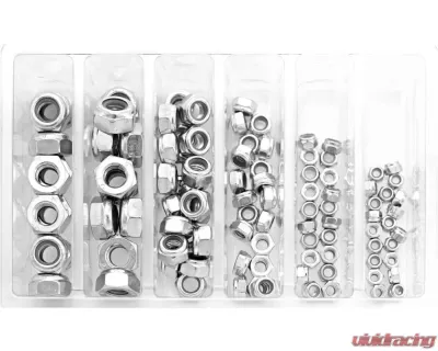 Bolt Motorcycle Nylon Locking Nut Assortment 100 Piece Kit - SV-NYLOCK