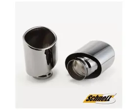 Schnell Black Oval Tapered Muffler Tips Porsche 993 93-98