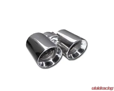 Schnell Dual Round Muffler Tips Porsche Cayman 06-10 - SCEXTSSS007C