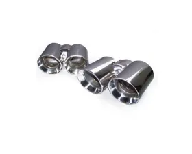 Schnell Dual Round Muffler Tips Porsche 997 Turbo 07-09