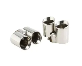 Schnell Dual Round Muffler Tip Set Porsche 997 Carrera 05-08