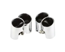 Schnell Chrome V2  Muffler Tips Porsche 996 Turbo 01-05