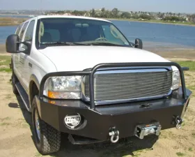 Aluminess Front Bumper w/ Brush Guard Ford Excursion 1999-2005
