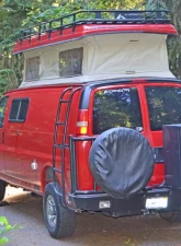 Aluminess Rear Bumper w/ Brush Guard|Swing Arms Chevrolet Express 2003-2016                                     - 210045 - Image 6