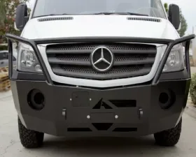 Aluminess Front Bumper w/ Brush Guards Mercedes-Benz Sprinter 2014-2018