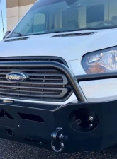 Aluminess Front Bumper w/ Brush Guards - Extended Skid Plate Ford Transit 2015+                                     - 210509 - Image 3