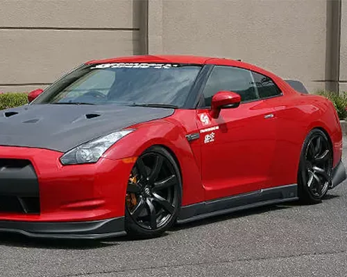 ChargeSpeed Bottom Line Hybrid Gloss Carbon Full Lip Kit CFRP Nissan GT-R R35 09-16 - BCNG07-CS830FLKCG