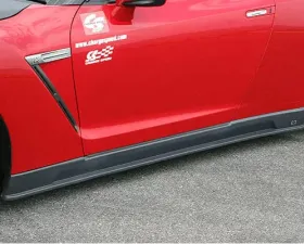 ChargeSpeed Bottom Line Hybrid All Carbon Gloss Finish Side Skirts CFRP Pair Nissan GT-R R35 2009-2021