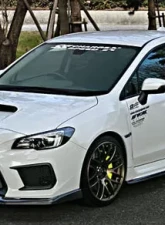 ChargeSpeed Type-2 Bottom Line Side Skirts Carbon Complete Lip Kit 5 Pieces Subaru WRX STi 18-19                                     - BCSI18-CS9736FLK2C - Image 3