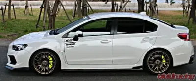 ChargeSpeed Type-2 Bottom Line Side Skirts Carbon Complete Lip Kit 5 Pieces Subaru WRX STi 18-19 - BCSI18-CS9736FLK2C