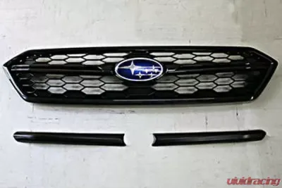 ChargeSpeed Carbon Front Grill Finisher for OEM Front Grill 2 Pieces Subaru WRX STi 18-19 - BCSI18-CS9736GRFC