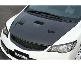Charge Speed Carbon Vented Hood (Japanese CFRP) Honda Civic FD2 Sedan JDM 06-10
