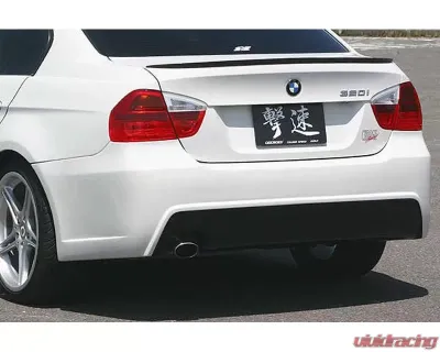 Charge Speed FRP Rear Bumper (Japanese FRP) Fit Single Exhaust Only BMW E90 3-Series 05-08 - BCBE90-CS2100RB