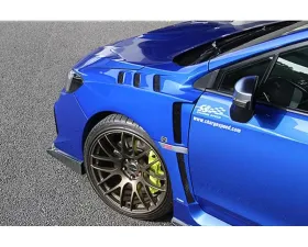 Charge Speed Carbon Vented Lower Garnish for Factory Front Fenders (Japanese CFRP) Pair Subaru WRX STi Sedan  15-20