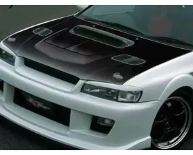 Charge Speed 1995-2001 Subaru Impreza WRX GC-8 Carbon Vented Hood Japanese CFRP (Not Street Legal) Hood Pin Required