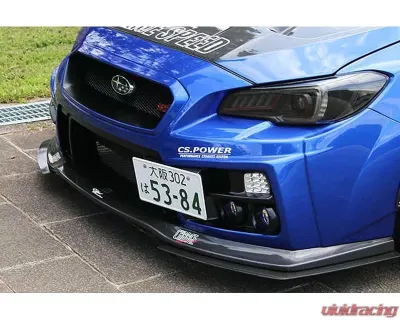 Charge Speed Front Mount License Plate Frame for Type 1 & Type 2 Front Bumper (Japanese FRP) Subaru WRX STi Sedan 15-20 - BCSI15-CS9735FLPMA