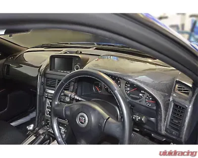 Charge Speed OEM Carbon Dashboard Cover (Japanese CFRP) Right Hand Drive Nissan GTR BNR34 99-02 - BCNG99-CS829DBC