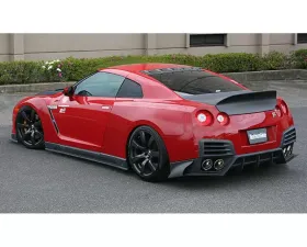 Charge Speed Model Bottom Line Hybrid Gloss Carbon Full Lip Kit (Japanese CFRP) 07-11 Nissan GTR Zenki