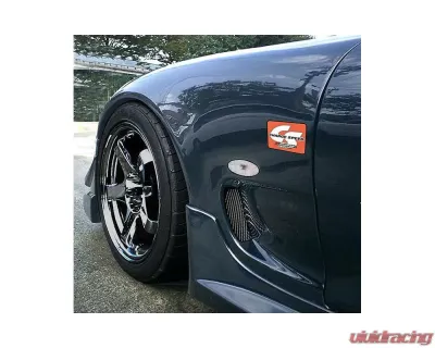 Charge Speed D-1 Style Type 2 Front 20MM Wide Body Fenders (Japanese FRP) Pair Mazda RX7 93-04 - BCMaR93-CS710FFW2