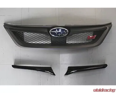 Charge Speed Carbon Grill Finisher (Japanese CFRP) Must Cut Original Bumper To fit Subaru WRX/ STi GV-B Sedan 11-14 - BCSI11-CS973GFC