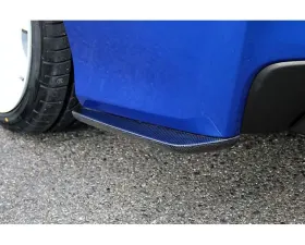 Charge Speed Type-1 Bottom Line Carbon Rear Caps (Japanese CFRP) Pair Subaru WRX STi 2015-2021