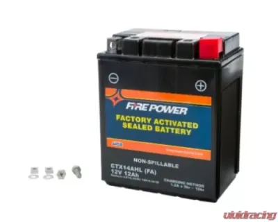 Fire Power Parts Battery Ctx14ahl/Cb14l-A2 Sealed Factory Activated - CTX14AHL-BS(FA)