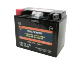 Fire Power Parts Battery Ctx12 Sealed Factory Activated