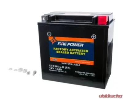 Fire Power Parts Battery Ctx16cl-B Sealed Factory Activated - CT16CL-B-BS(FA)