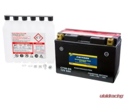 Fire Power Parts Battery Ct9b-Bs Maintenance Free 49-2258 - CT9B-BS