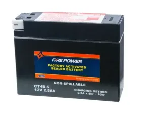 Fire Power Parts Battery Ct4b-5 Sealed Factory Activated 49-2262