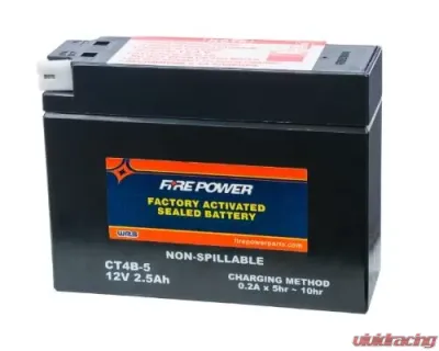 Fire Power Parts Battery Ct4b-5 Sealed Factory Activated 49-2262 - CT4B-5