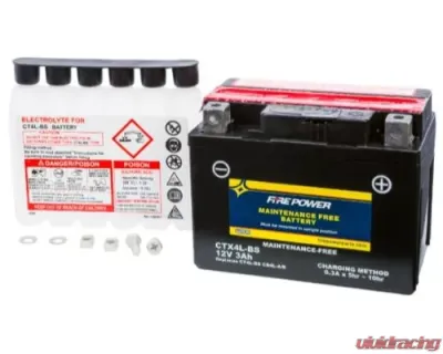 Fire Power Parts Battery Ctx4l-Bs Maintenance Free 49-2263 - CTX4L-BS