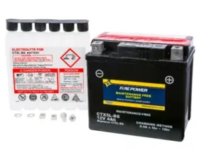 Fire Power Parts Battery Ctx5l-Bs Maintenance Free 49-2266