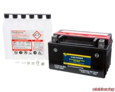 Fire Power Parts Battery Ctx7a-Bs Maintenance Free 49-2267 - CTX7A-BS